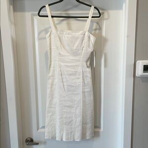 Antonio Melani Linen White Sleeveless Dress NWT